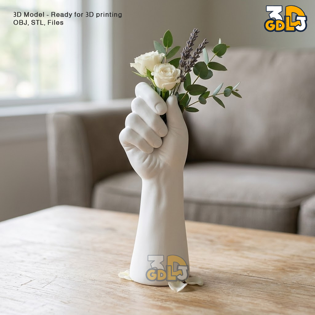 Hand Vase Home Decor – 3D Print STL Model