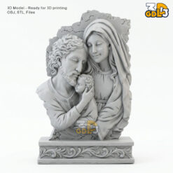 Holy Family Relief 3D Print Model - Image 5