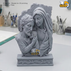 Alternative view of Holy Family Relief 3D Print Model