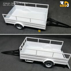 Single Axle Car Trailer 3D Print Model - Image 9
