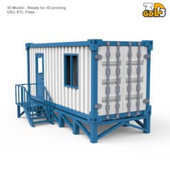 Shipping Container Office 3D Print Model - Image 4