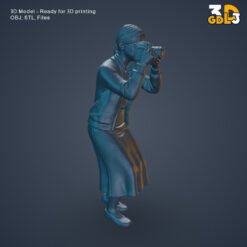 Scale Female Photographer Diorama Figurine - STL File - Image 9