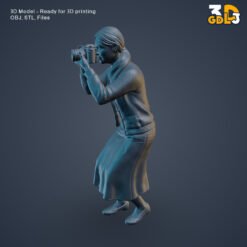 Scale Female Photographer Diorama Figurine - STL File - Image 6