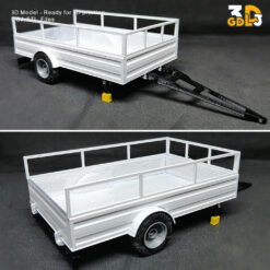Single Axle Car Trailer 3D Print Model - Image 8