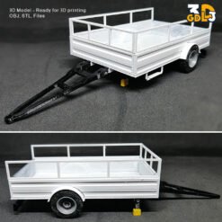 Single Axle Car Trailer 3D Print Model