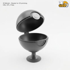 Alternative view of Pokeball 3D Print Model (Copy)