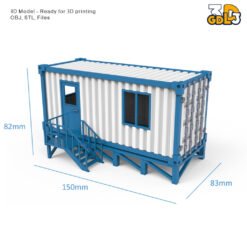 Shipping Container Office 3D Print Model - Image 6