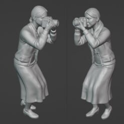 Scale Female Photographer Diorama Figurine - STL File - Image 4