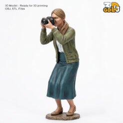 Scale Female Photographer Diorama Figurine - STL File