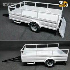 Single Axle Car Trailer 3D Print Model - Image 10