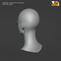 Female Head 3D Model - Image 4