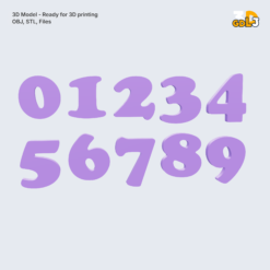 Chubby 3D Numbers Set (0–9)
