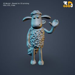 Cartoon Sheep Figurine 3D Model