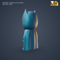 Batman Mini Figure 3D Model – Cute Superhero STL & OBJ for 3D Printing - Image 4