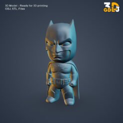 Alternative view of Batman Mini Figure 3D Model – Cute Superhero STL & OBJ for 3D Printing
