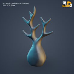 Modern Deer Antler Tree 3D Model – Jewelry Stand & Decor STL/OBJ - Image 3