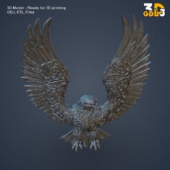 Ornate Eagle Wall Art 3D Model - Image 5