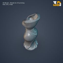 Female Dress Vase 3D Model - Image 5