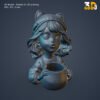 Cute Cat Girl Planter 3D Model