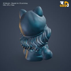 Cute Cat Girl Planter 3D Model - Image 3