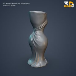 Female Dress Vase 3D Model - Image 6