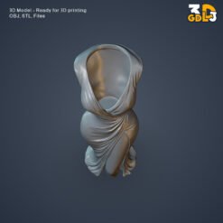 Female Dress Vase 3D Model - Image 4