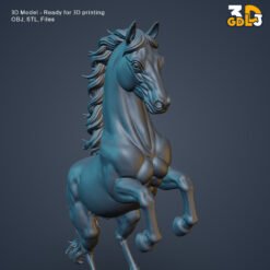 Alternative view of Rearing Stallion Horse 3D Model