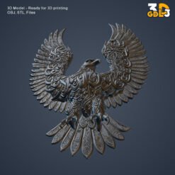 Ornate Eagle Wall Art 3D Model - Image 4