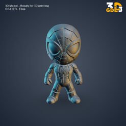 Alternative view of Spider Man Mini Figure 3D Model – Cute Superhero STL & OBJ for 3D Printing