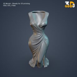 Alternative view of Female Dress Vase 3D Model